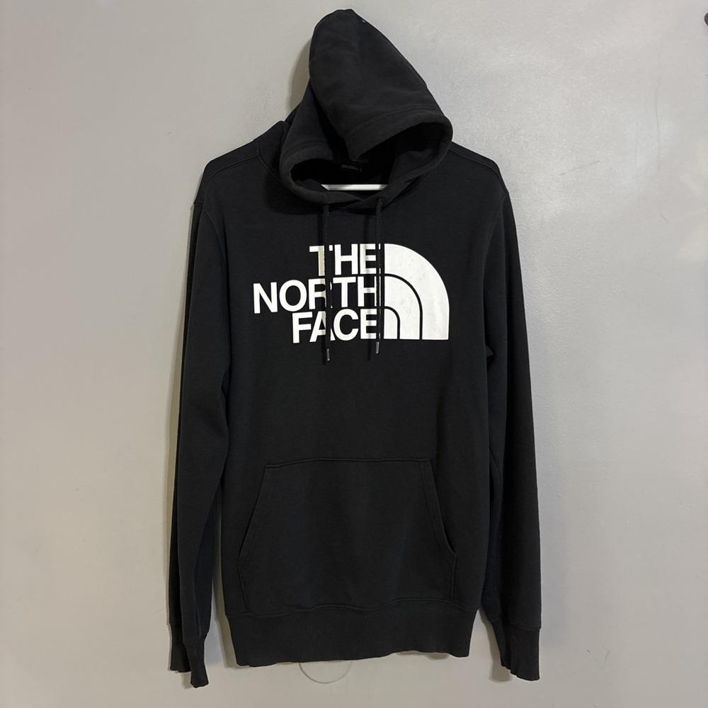 The North Face Men's Large Black Hoodie Jacket Pullover Streetwear Front Pockets